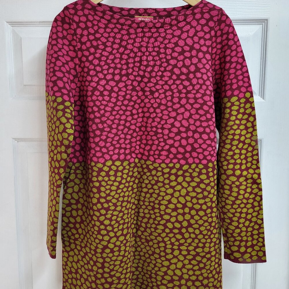 Oleana Geometric Dot Tunic Sweater